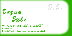 dezso suli business card